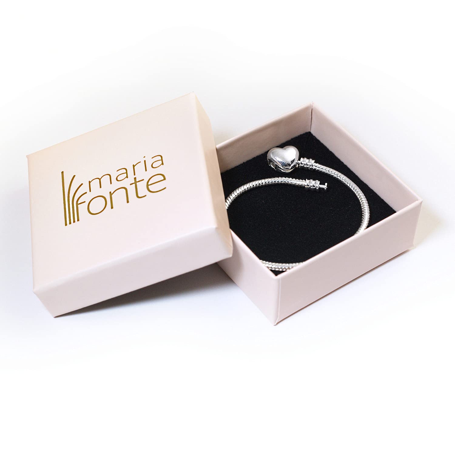 Bracciale New 2025 Love Clip Cuore Morbido Cuoricino Donna Originale Simil Snake Pendente Ciondoli Base Bambina Braccialetti Fermo Charm Catena Argento Gancio Chiusura Scatola Rosa Bead