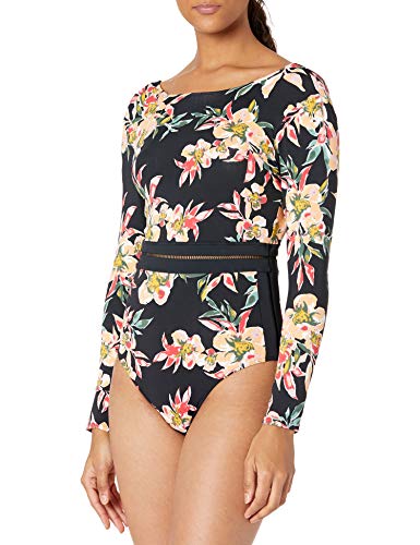 Roxy Women's Print Beach Classics Fashion Full Swim Bottom, Anthracite Wonder Garden S, XS