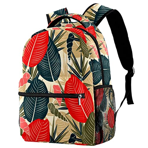 Sac à dos de voyage feuilles tropicales vintage filles garçons
