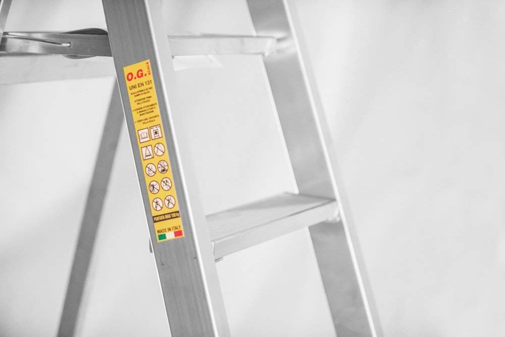 Scala in lega pesante modello Solida (Alluminio, 3 Gradini = 1,34 m)