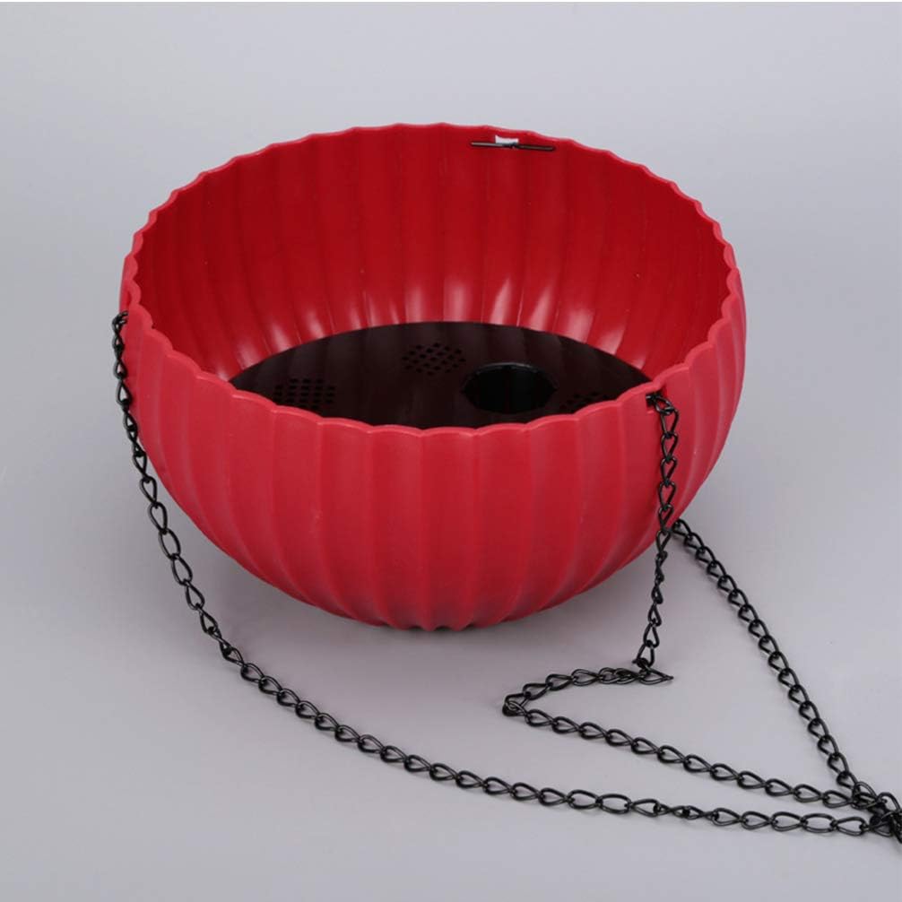 Cabilock Hanging Flower Pot Automatic Water Suction Thickened Plastic Planter Basket for Indoor Outdoor Plants with Water Level Indicator and Stopper