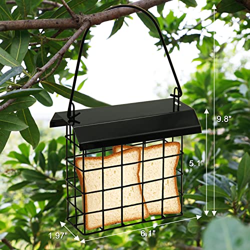 Forup Suet Bird Feeder, Hanging Suet Feeder, Single Suet Cake Bird Feeder, One Suet Capacity, 2 Pack #TOP1