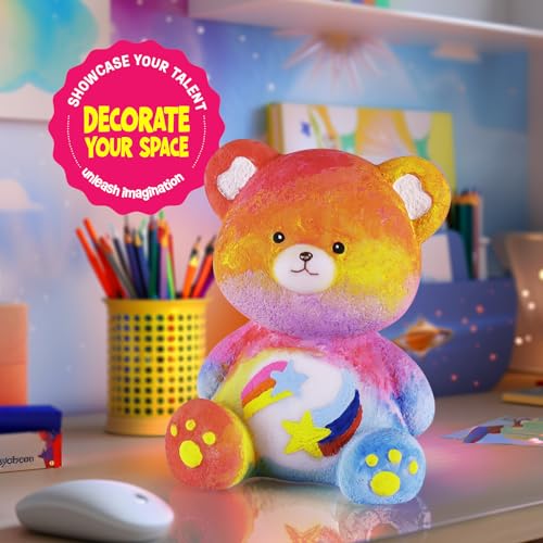 Basteln Mädchen Junge 6 7 8 9 10 Jahre, Bär Lampe Malset- Geschenk Mädchen Junge 6 7 8 10 11 12 Jahre, Bastelset Kinder ab 6 Jahre, Bär Spielzeug, DIY Kreativ Malen Bär Kinder Geschenkideen