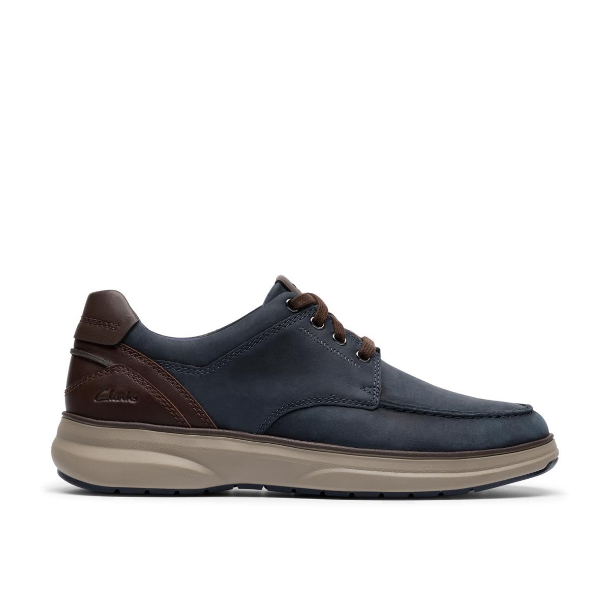 Clarks Mullan Moc Mens Navy Leather, 10.5