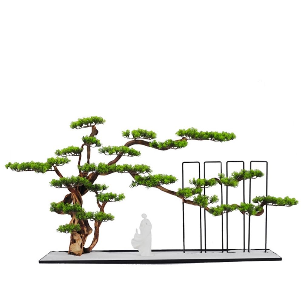 TEESONG Bonsai Tree Pot for Fake Tree Welcome Pine Home Furnishings Withered Landscape Wigwam Sandbox Solid Wood Root Ornaments Creative Desktop Greenery Decor