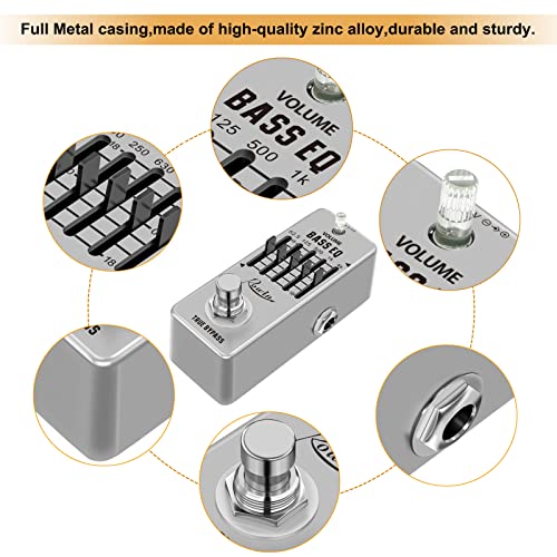 Rowin – Pédale d’égaliseur de basse 5 bandes pour basse électrique True Bypass LEF-317B - Les Beatles, Paul McCartney, John Lennon, RIngo Starr, George Harrison Rowin – Pédale d'égaliseur de basse 5 bandes pour basse électrique True Bypass LEF-317B – Image 5
