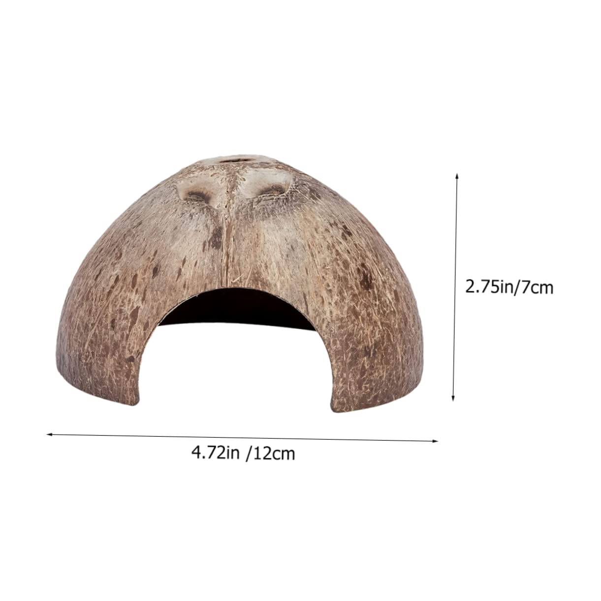Abaodam 2Pcs Adorable Reptile Hideout Caves Terrarium Decorations for Tortoises Lizards and Other Reptiles Natural Coir Material for Cozy Environment