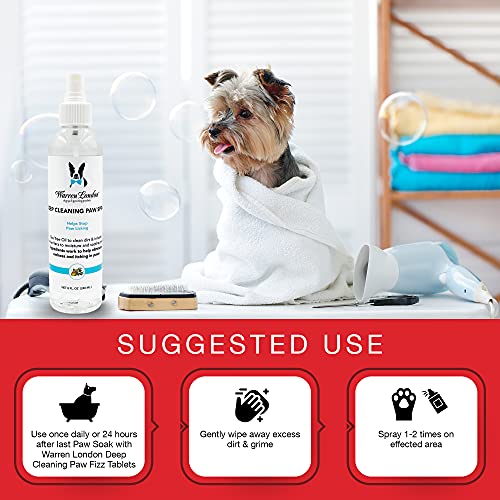 Warren London Deep Cleaning Paw Spray for Dogs | Soothing & Moisturizing Spray with Tea Tree Oil & Aloe Vera | Prevent Paw Licking While On The Go and in Between Paw Soaks | Made in USA - Thumbnail 4