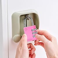 Vista 2 de ZarkerXD35 Combination Lock, 3-Digit Padlock for School, Gym, Sports Locker Lock, Fence, Toolbox, Case, Outdoor, Hasp Storage (1-Pack, Pink)