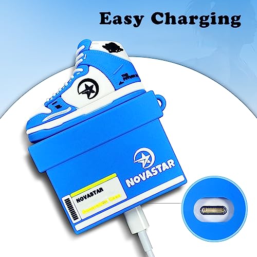 Novastar Compatible With Airpods Case Cover For 2Nd/1St, Fun Kawaii Cute Case Cover Compatible For Airpods Case 2Nd/1St Generation With Keychain (Blue) #TOP4