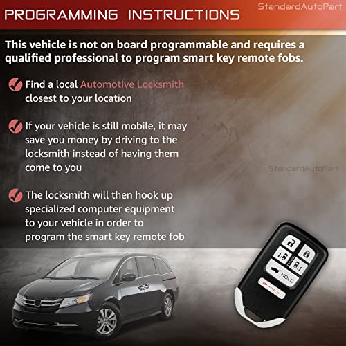 Llave inteligente de proximidad para programar en Honda Odyssey EXL 2014-2017 6