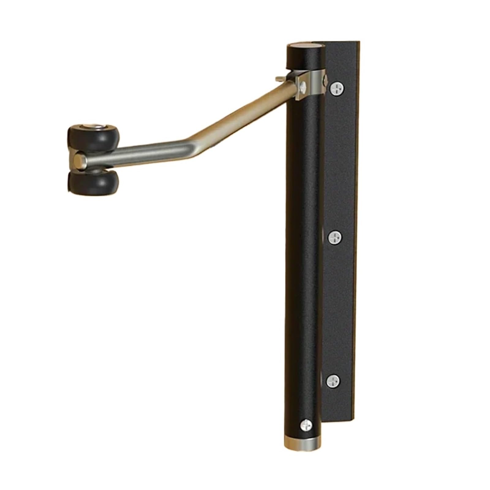 Door Closer, Aluminum Alloy Automatic Door Closer Household Invisible Hinge Return Buffer,Commercial & Home Use(Black)