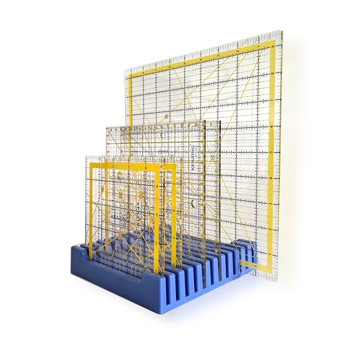 Storage Rack for Quilting Rulers, 12 Slot Ruler Holder Organizer and Storage (1-Pack)