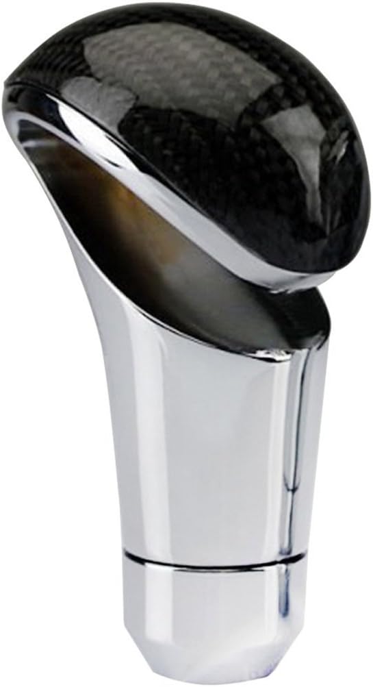 Universal Carbon Fiber Manual or Automatic Car Gear Shift Knob Shifter Lever Black