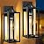 16inch Large Outdoor Wall Lights - 2 Packs Modern Black Exterior Light Fixture with Clear Glass Shade, Waterproof Porch Lighting for House, Farmhouse Sconces Lantern for Front Door, Garage