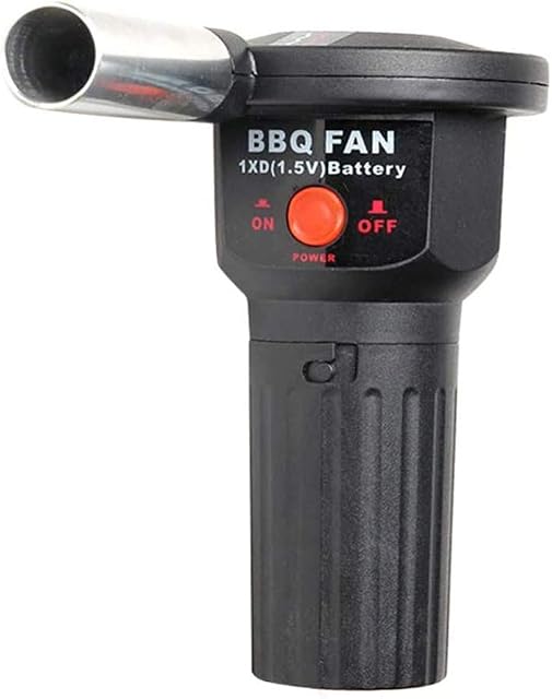 Dulau 1 Pieces BBQ Air Blower, Electric Blower Portable Barbecue Ventilator, Handheld Battery Powered Barbecue Fan/Ignition Tool, for Outdoor Camping Picnic Charcoal Grill Barbecue