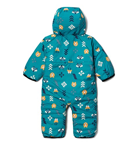 Columbia Baby Powder Lite Reversible Bunting, Dark Lime/Spruce/Metal, 6/12 #TOP7