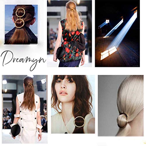 Pinzas para el cabello Dreamyn diseño geométrico dorado miniatura 6