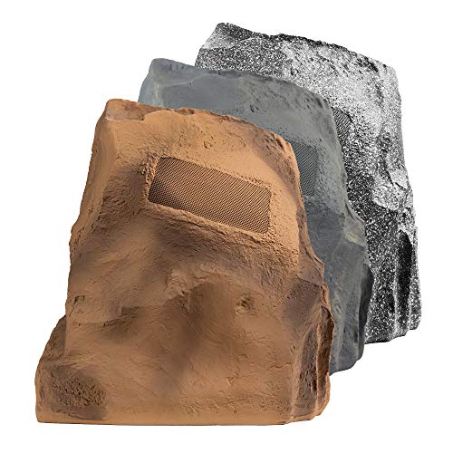 Super Sale 🛒 OSD Audio 8" Omni Rock Speaker 360 Degree Sound Outdoor Weather Resistant Single, Brown