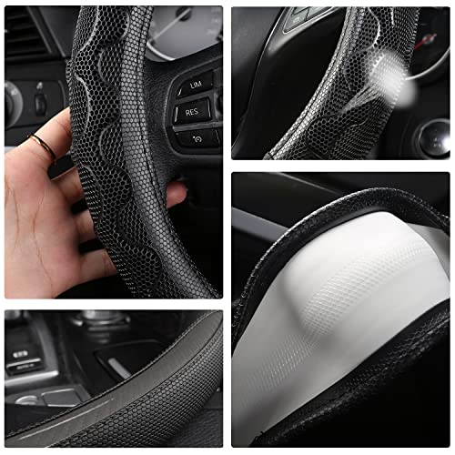 GIANT PANDA Steering Wheel Cover for Toyota, Auto Car Steering Wheel Cover for Toyota Highlander Rav4 Corolla Camry,Standard Size - Gray by GIANT PANDA - Image 4