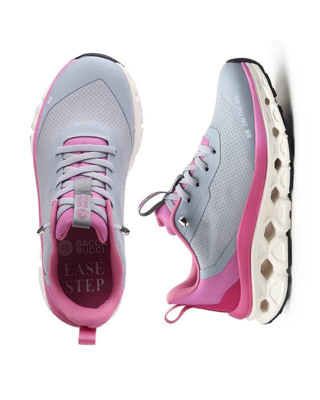 Image of Bacca Bucci BB On-The-Go Women Slip-On Walking & Running Shoes with Stretch Laces and Cushioned Sole