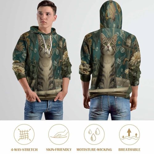 Sweat à capuche chaton mignon 3D : le pull confortable avec poches idéal - 6