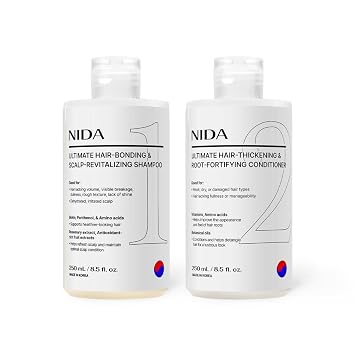 NIDA Ultimate Hair Scalp Care Set Shampoo & Conditioner | Leaves Hair Feeling Soft & Shine, Strengthens & Nourishes All Hair Types