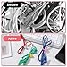 10 PCS Silicone Magnetic Cable Ties Cable Clips Cord Organizer Reusable Magnet Cables Organizer Silicone Cables Straps Management Cabl Cords for Bundling and Fastening Cabl Bookmark Fridge Magnets