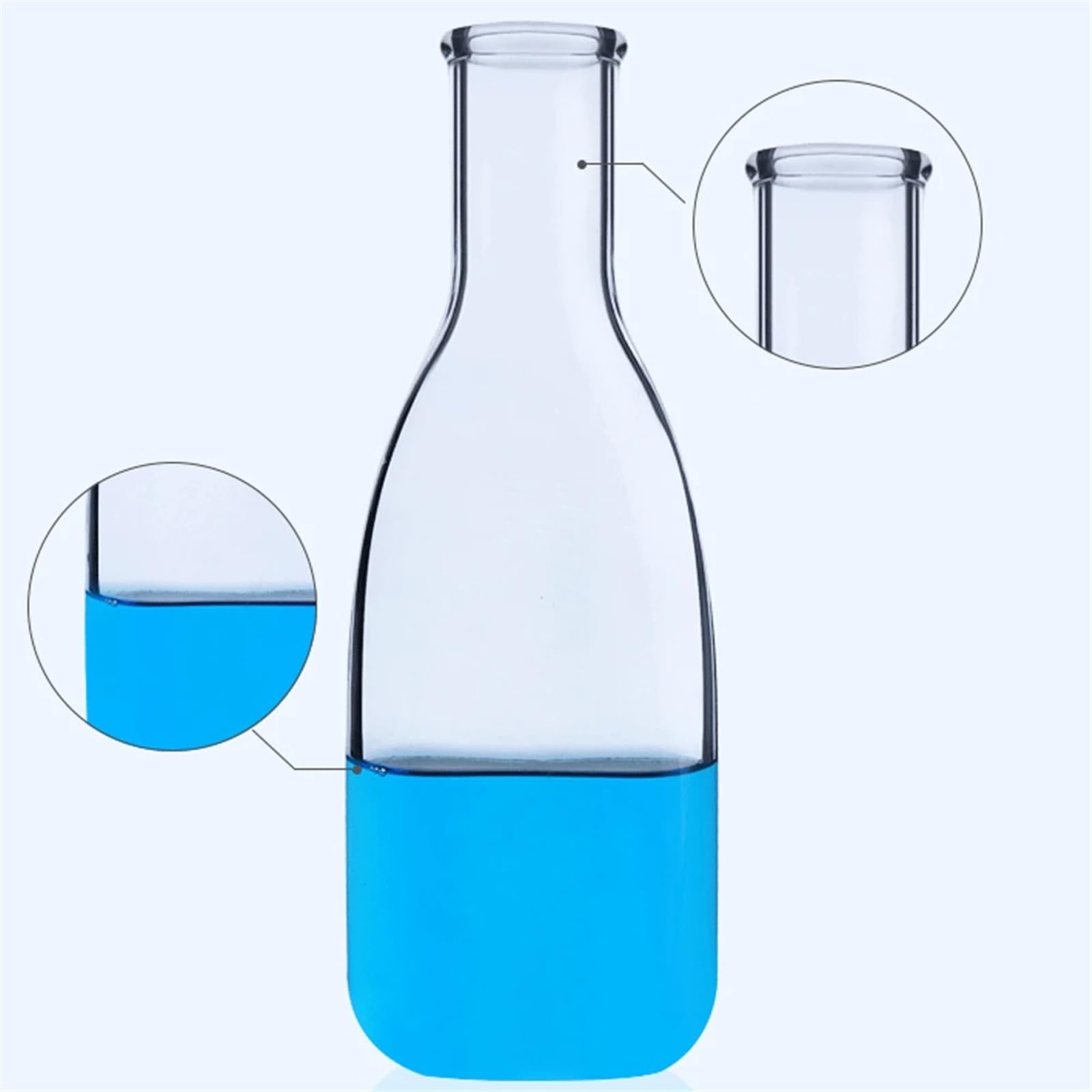Szklana kolba laboratoryjna, 250 ml 500 ml butelka na próbki do hodowli komórek szkło laboratoryjne eksperyment(500ml)