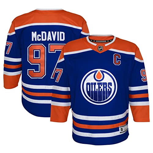 Outerstuff Connor McDavid Edmonton Oilers #97 Youth Premier Home Player Jersey (as1 Alpha s m Regular Small/Medium) Blue