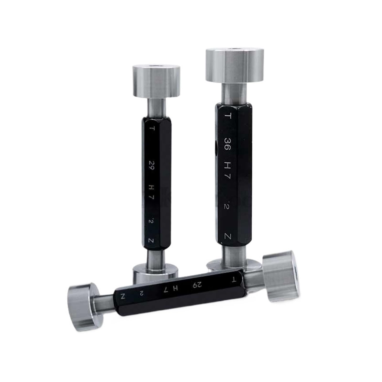 Gewindelehrdorn 26-59 mm H7-Glanzlehrdorn GO/NO GO Gage Metrisches Messgerät Präzisionsinternes glattes, feines Pitch-Gap-Testwerkzeug(27 H7)