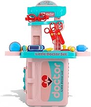 Urban Tots Breifcase Doctor Set with Carry Case | Portable Medical Kit Toy with Stethoscope, Tools & Accessories | Pretend Play Doctor Kit for Boys & Girls | Educational Role-Play Set for Toddlers