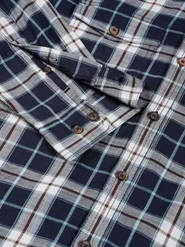 Image of Thomas Scott Men's | Checks | Full Sleeve | Regular Fit | 100% Cotton | Hooded | Casual Shirt