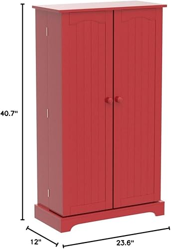 Miniatura 2 de HOLTICO Gabinete de despensa de cocina de 41 pulgadas armario de almacenamiento con puertas y estantes ajustables armario de despensa de alimentos