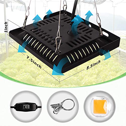 Image of 150W Waterproof Plant Light, Outdoor Grow Light,Sunlike,Full Spectrum LED Grow Lamp,Without Noise,Ultra Thin,Heat Dissipation,for Seedling Growing Blooming Fruiting