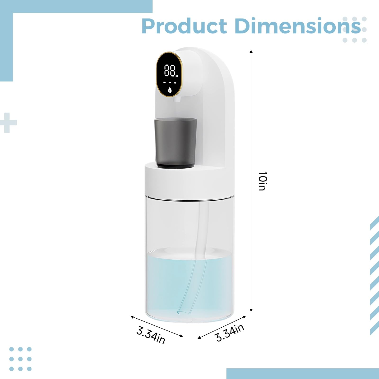 Automatischer Mundspülungs-Spender für Badezimmer, Berührungsloser Smarter Mundspülungs-Spender, Becher mit starker Haftkraft, 600 ml, 4 einstellbare Stufen, Tischgerät, Weiß