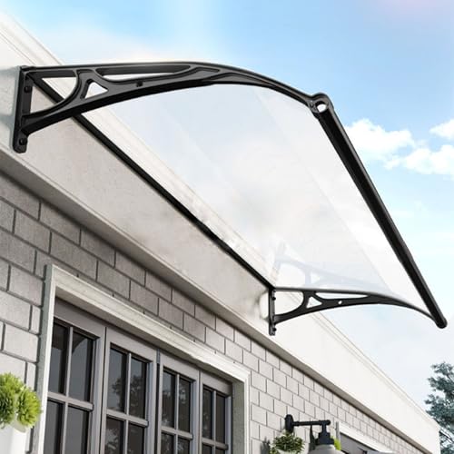 Toldo exterior para puerta delantera y soporte de aluminio 2