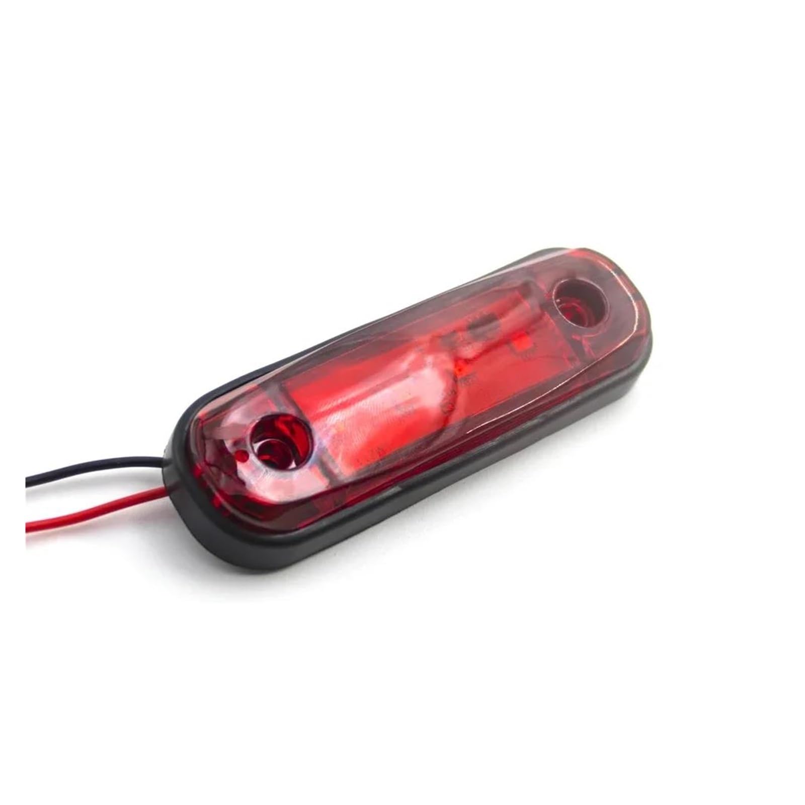 Luz Freno Trasera 10 Luces LED posición Lateral 12 V y 24 V para Coche Luces Advertencia traseras Freno para camión Remolque autobús 4 LED Reemplazo Luces Traseras(10x Red)