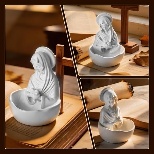 Estatua de la Virgen María 13 cm resina miniatura 5