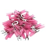 Wiwaplex 50pcs 22-16 A.W.G #10 Fork Spade Nylon Heat Shrink Waterproof Quick Disconnect Electrical Insulated Crimp Terminals Connectors