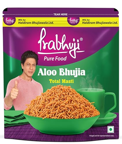 Image of Prabhuji Pure Food Aloo Bhujia Namkeen 900g | Crispy Potato Sev with Authentic Indian Spices | Light, Crunchy & Flavourful Snack | Perfect for Tea-Time, Travel, Parties & Everyday Munching