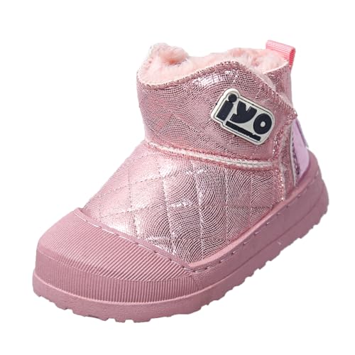 Children’s Winter Snow Boots – Faux Fur Lined Mid-Calf Booties, Comfortable Ankle Boots for Kids with Anti-Slip Sole