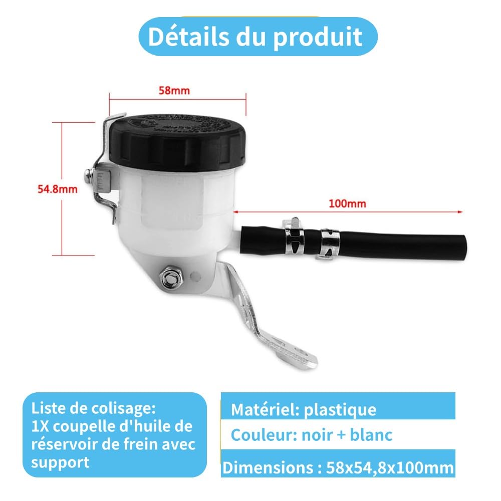 Réservoirs De Liquide De Freins Z750, Bouteille De Liquide De Réservoir D'huile De Maître-cylindre De Moto Avec Support Pour Cessoire De Rempl Ement Sv650 03-09 Sv100s 03-07 Brake Fluid Reservo bocal