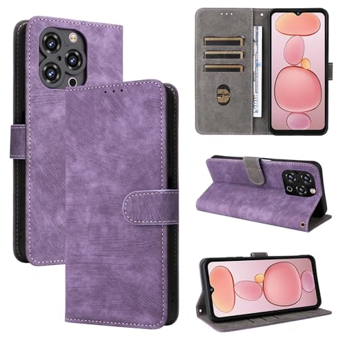 �Ή��@�� for Oukitel C3 2025 �g�ѓd�b�P�[�X,PU���U�[�A�t���b�v�P�[�X�J�o�[,�Ή��@�� for Oukitel C3 2025 �X�}�z�P�[�X, purple