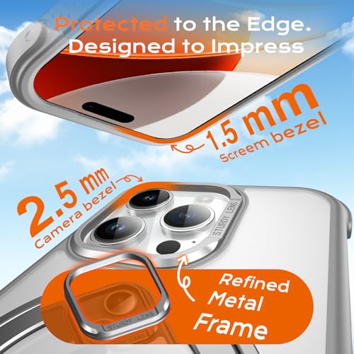 Funda iPhone 16 Pro soporte magnético 360 grados carcasa antigolpes mate gris 6