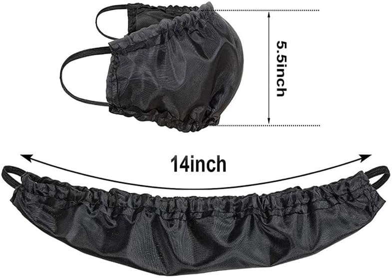Beard Bandana, 6 Pack Men Beard Bib Black Beard Covers Soft Comfortable and Silky Satin Facial Hair Apron Guard Bonnet Rag Man Bedtime Bib Beard Cap Ear Beard Bandana