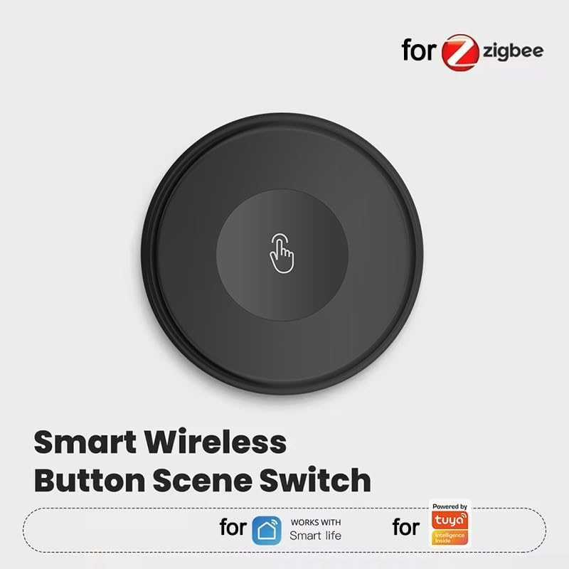 Whychstore Für ZigBee Smart Scene Switch, Automatisierung mit wiederaufladbarem Akku für TUYA Szenenschalter, Smart Home Automation Szenario Controller (weiß)