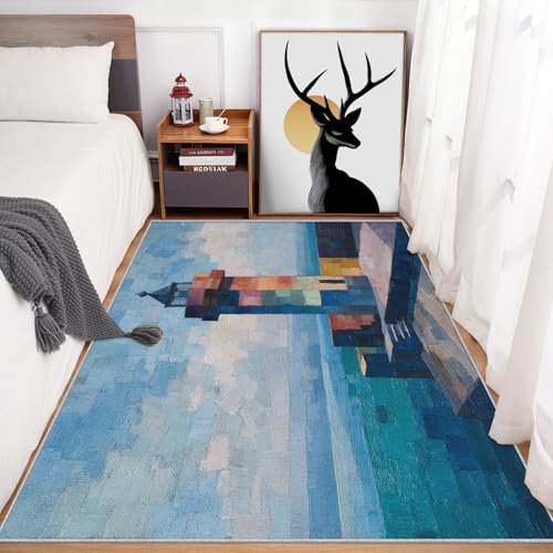 Tapis salon phare moquette nautique chambre douce 80x150 - 4