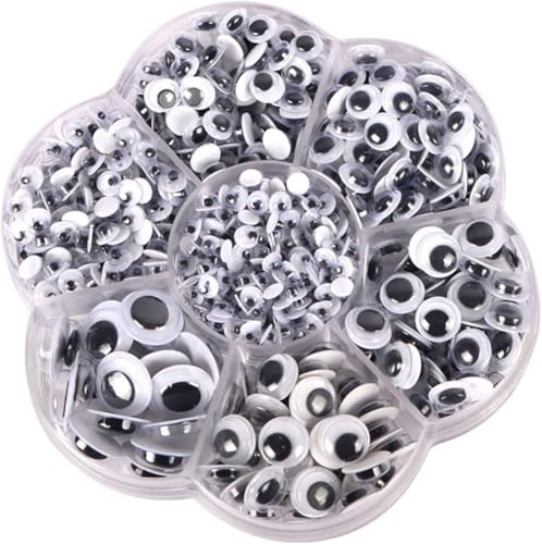Wiggle Googly Eyes Self Adhesive Googly Eyes DIY Scrapbooking Crafts, 700 Pieces Mixed