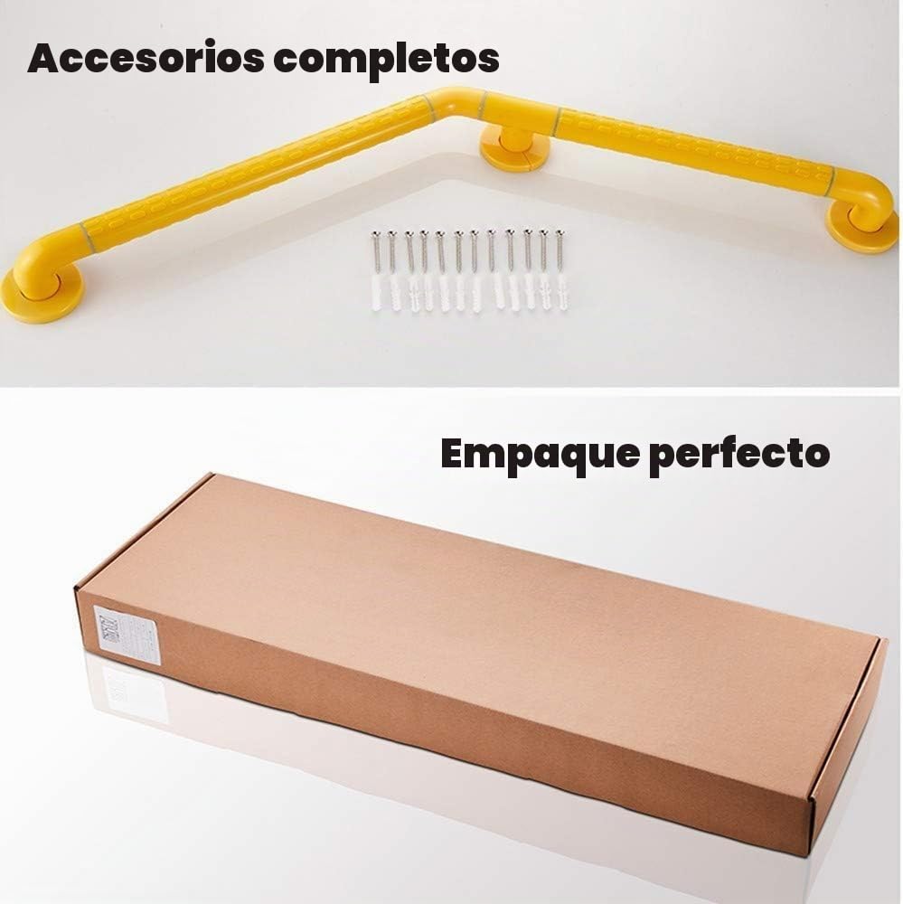 135° Asidero asa de Seguridad para Baño Acero Inoxidable Agarraderas Ducha para Personas Mayores y Discapacitadas Antideslizante Asidero para Banera 40 * 60cm